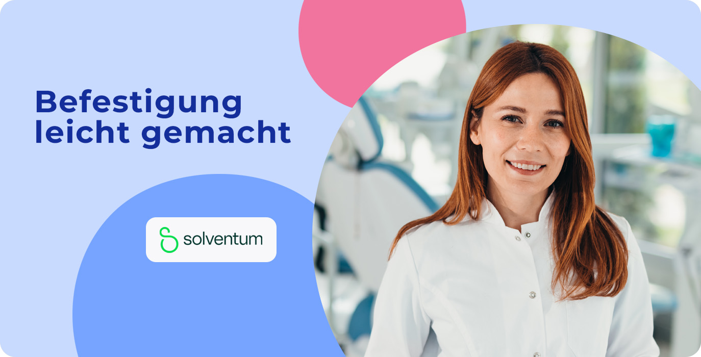 Zahnärztin empfiehlt dentale Befestigung